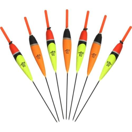 Topline Tackle 10PCS Mix Size Sliding Fishing Float Phosphor Light Sticks Batteries for Floats Fishing Bobber Kit