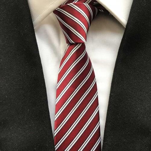 Unique Design Ties Striped Neckties Red with White Stripes Tie Wholesale