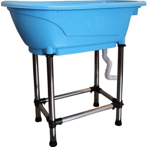 Pet Bathtub Large Pet Products non-slip Bath Tub for Dog and Cat not bend over with high Stainless steel legs Easy install