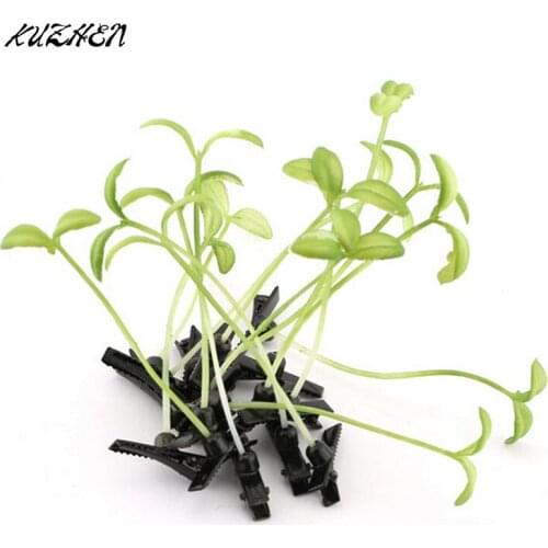 1pcs Mini Bean Sprout Hairgrips Kids Sweet Girls Plant Grass Hairpin Printing Hair Clips Claw Kids Hairpins Hair Styling Tool