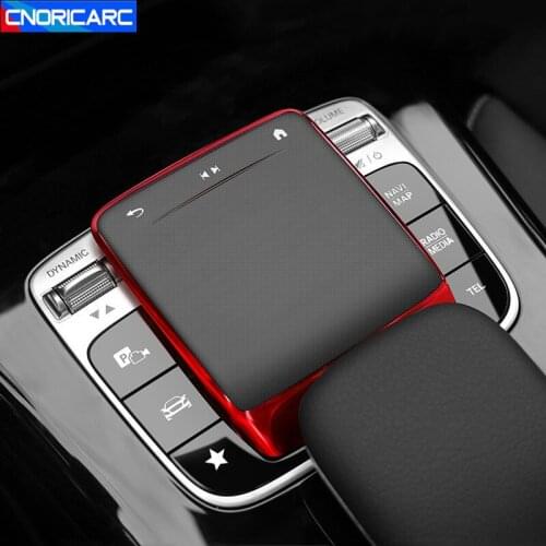 Center Console Multimedia Mouse Protection Film Decoration Sticker Trim For Mercedes Benz W167 W177 W247 GLS GLE GLB A B Class