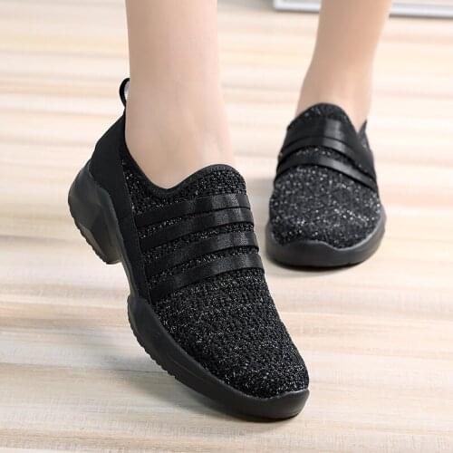 2021 Autumn Women Sneakers Flat Shoes Breathable Mesh Slip-on Casual Sneakers Ladies Flat Walking Shoes Zapatos Para Mujer