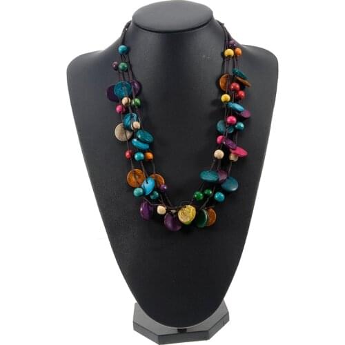 Fashion Handmade Ethnic Choker Necklace Charm Collares Multicolor Beads Statement Necklaces Boho Jewelry Women Accessories