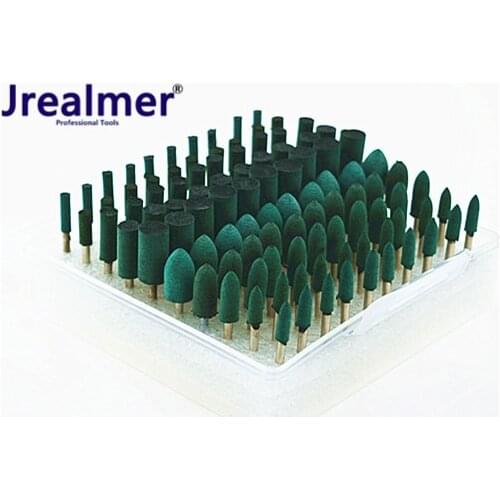 100pcs/box 3mm shank DIY Rubber Mounted Point Grinding Head Dremel Rotary Tools