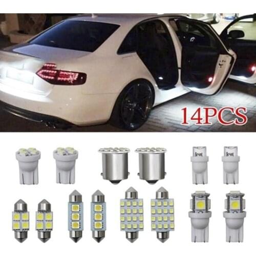 14PCS hand LED 1157 T10 31 36mm car interior dome change license plate kit white light lamp kit