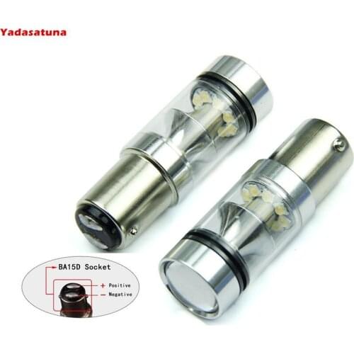 2 Pieces BAZ15D 1122 100W Led Car Turn Signal Light 20x5W CREE XP-E Chips LED 1000LM White/Red Reversing Lamp Car Brake Light