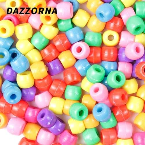 4*6mm 6*6mm 6*8mm 6*9mm Random Mixed Beads for Jewelry DIY Necklace 30/50/100Pcs/Lot Round Plastic Beads Spacer Loose Beads
