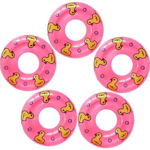 5 Pcs/Lot Pink Swimming Buoy Lifebelt Ring Summer Beach Bathing DIY Accessories for Barbie Doll Baby Kids Dollhouse Toy
