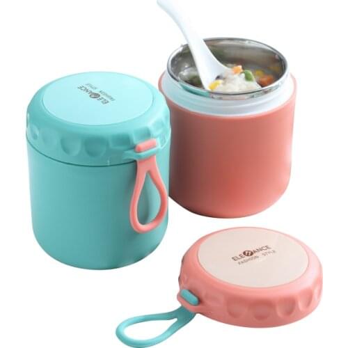 500ml Stainless Steel Vacuum Insulation Soup Cup Sealing Leak Proof Thermal Pot Outdoor Portable Food Container