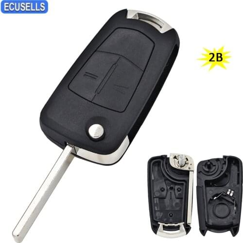 Folding Flip 2 Button Remote Car Key Shell Case Housing Uncut Blade For Opel Vauxhall Corsa Astra Meriva Vectra Zafira Signum