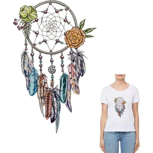 COSBILL Iron Patches For Clothing Beautiful Feather Heat Transfer Washable Patch For Clothing Female T-shirt Sticker Y-117