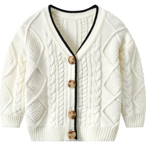 Spring Autumn Kids Cardigan 2021 Fashion Boys Sweaters Cotton Single-breasted Baby Boys Knitted Jacket BC525