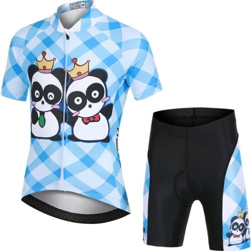 Children Cycling Clothing Bike Jerseys Shorts Set Breathable Bicycle Top Ropa Ciclismo Boys Girls MTB Riding Short Sleeve Jersey