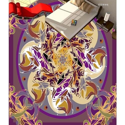 European parquet floor 3D Custom Photo self-adhesive 3D floor PVC waterproof floor Home Decoration