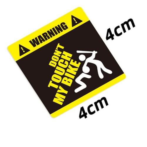 Don't touch my car warning sticker road bike mountain frame don't touch my car waterproof bike personality sticker