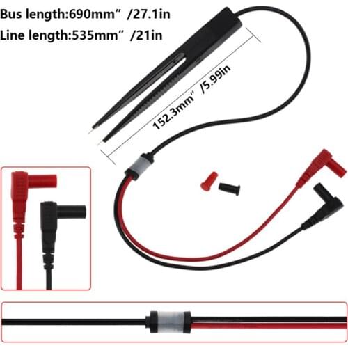 SMD Inductor Test Meter Clip Probe Tweezers For Resistor Multimeter Capacitor 19QB