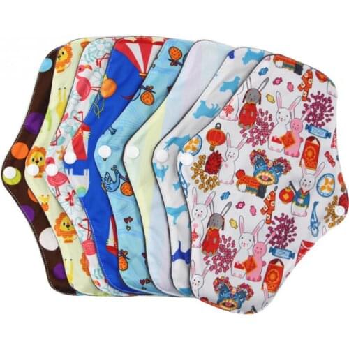 25.5x18 cm Menstrual Pad Reusable Washable Bamboo Cotton Cloth Panty Liner Washable Reusable Menstrual Cloth Towel Pads Soft