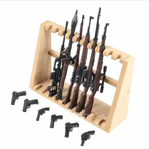 Mini 1/6 Assembling Guns Scale Model Kit Kids Plastic Sniper Rifle Pistol Modeling Diorama Weapons DIY PC Building Bricks Toys