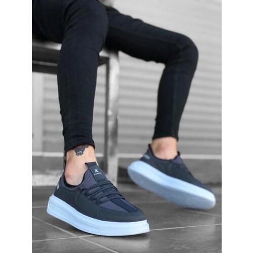 BA0176 High Bottom Casual Lace-Up Gray Sneakers Men 'S Shoes