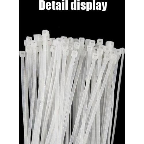 Self-Locking Nylon Cable Ties Set Width 3* 100/150mm/4*200mmStrong Harness Belt/Assorted Black Plastic Zip Loop Wire Wrap300 Pcs