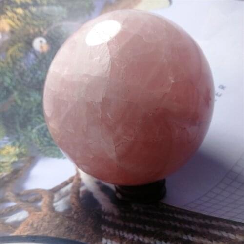 Natural Rose Quartz Crystal Polished Sphere Ball 100% High Quality Healing Crystal Gemstone Reiki Chakra Stone Decoration