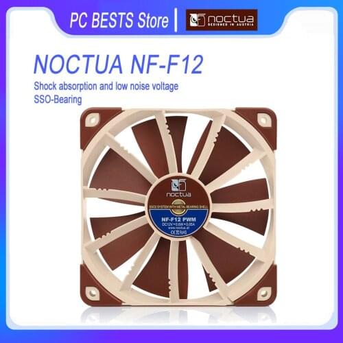 Noctua NF-F12 Desktop computer 12cm case fan 12V PWM High Quality Quiet CPU Cooling Chassis Fan