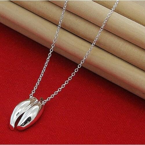 New Arrival Silver Necklace Fashion 925 Sterling Silver Jewelry Pendant Necklace For Women Men Best Gift