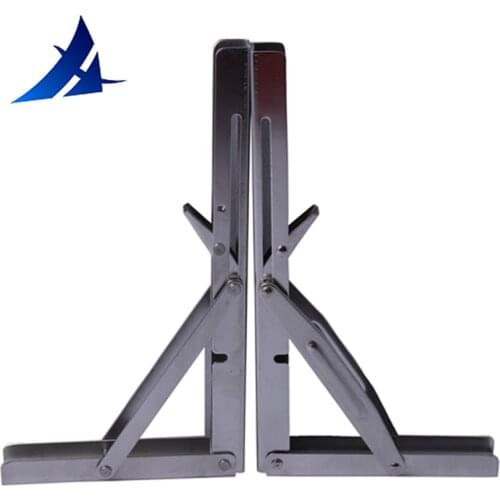 One Pair Stainless Steel Folding Shelf Bench Table Folding Shelf Table Bracket