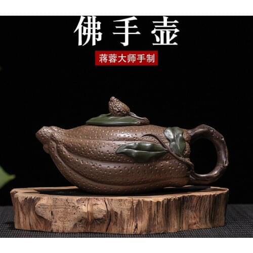 Purple Sand Teapot Original Mining Section Mud Buddha Hand-made Teapot A Hand-made Old Teapot for Master Jiang Rong
