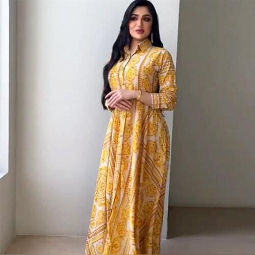 Autumn India Muslim Shirt Dress Women Abaya Hijab Dresses Jilbab Turkey Islamic Vestidos Elegant India Moroccan Kaftan Elbise