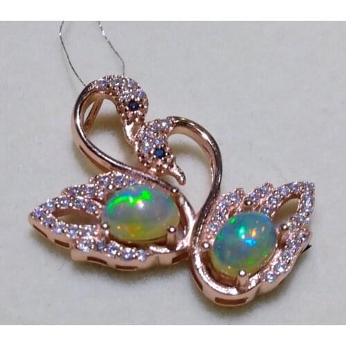 Promotion opal pendent 0.5ct 5*7mm natural Australian opal gemstone silver ring solid 925 sterling silver opal for lady