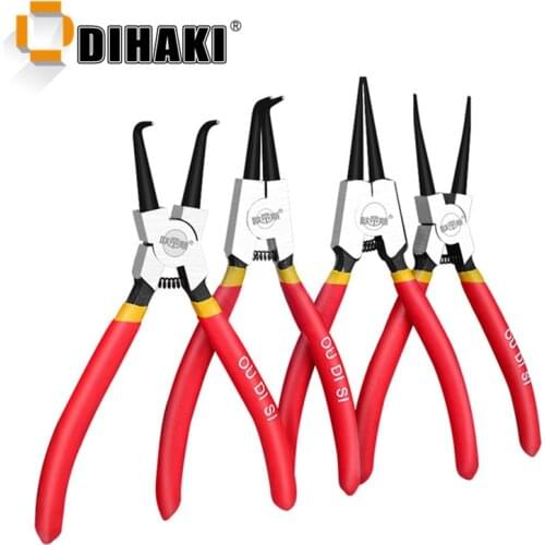 Portable 7" Internal External Pliers Retaining Clips Circlip Multifunctional Snap Ring Disassembly Circlip Pliers Hand Tool