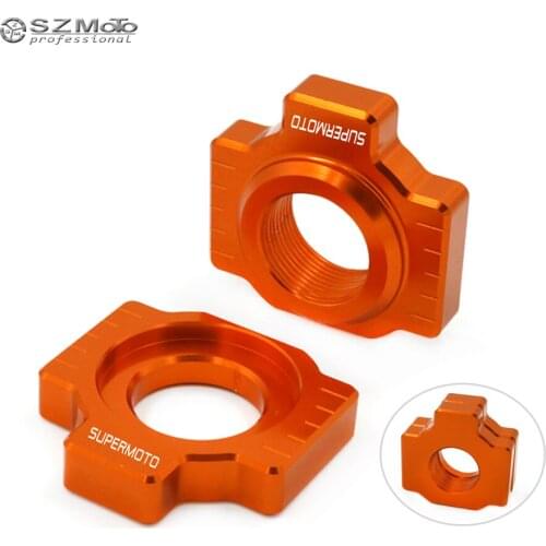 Chain Adjuster Regulator Swingarm Slider For KTM 690 SUPERMOTO 690SUPERMOTO 2007-2009 Motorcycle Accessories CNC With Logo