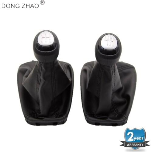 For SAAB 9-3 2003 2004 2005 2006 2007 2008 2009 2010 2011 2012 Car 5 / 6 Speed Shift Gear Knob Covered Real Leather