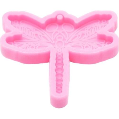 DIY Dragonfly Silicone Mold Keychain Resin Mold Dragonfly Key Chain Pendant Mold Epoxy Resin Casting Mold Jewelry Making