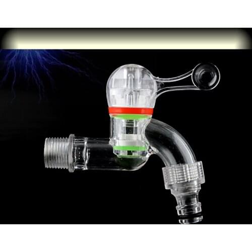 1/2" Kitchen transparent Plastic faucet washing machine fast open sturdy and durable faucet Explosion-proof anti-aging bibcock