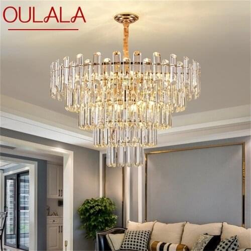 OULALA Postmodern Chandelier Fixtures Crystal Pendant Lamp Luxury Light Home LED for Living Dining Room