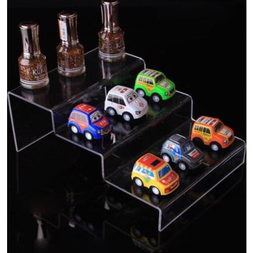 3 Tiers Acrylic Jewelry Showing Rack Makeup Standing Holder Sunglasses Display Shelf Clear Cosmetic Rack