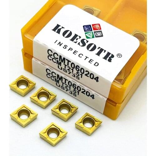 10PCS CCMT060204 UE6020 high quality universal hard alloy CCMT060204 CNC lathe tool machine tool accessories turning tool
