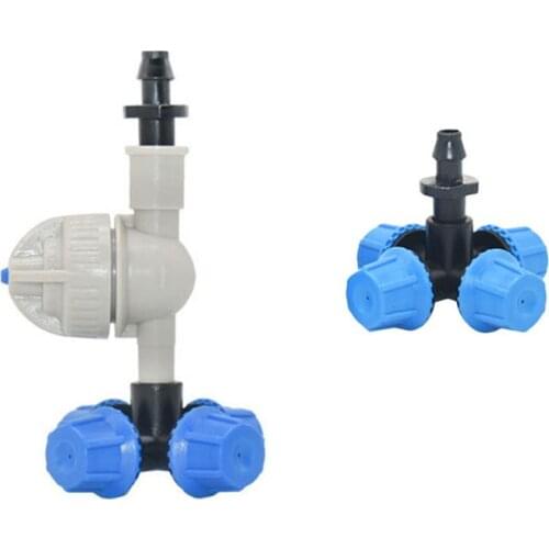 Hanging Misting Nozzle Anti Drip Misting Cross Atomizing Sprinkler Greenhouse Cross Fog Water Sprayer Drip Irrigation 25 set
