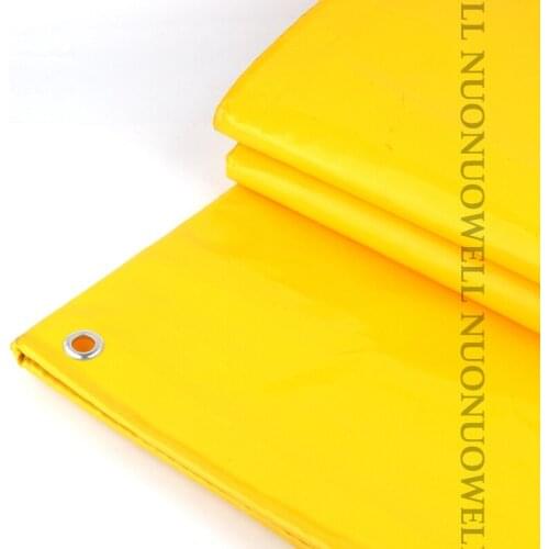 Thickness 0.45mm Yellow PVC Tarpaulin Rainproof Cloth Sunshade Awning Cover Garden Courtyard Truck Waterproof Sunshade Cloth