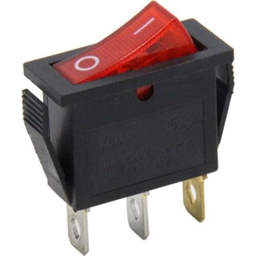 DuoWeiSi 3D Printer Parts for Kossel suitable accessories with light boat shape red rectangular ship type power switch 3 feet 2