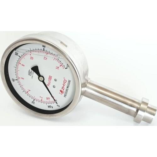 Clamp Connection Diaphragm pressure gauge Homogenizer Pressure Gauge