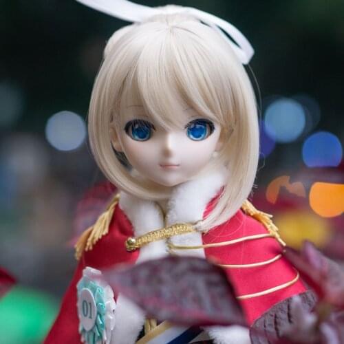 1/3 Doll Wig DIY BJD SD MDD Doll Dress Up Cosplay Lovely Cartoon Anime Roles Style Long Curls Ponytail Hair Wig for 60 CM Doll