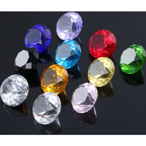1Pc 30mm Colorful K9 Crystal Clear Diamond Happy Birthday Wedding Decoration Event Party Ornament Garment Jewelry DIY Decoration