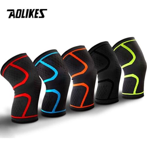 Aolikes 1pc Knee Elbow Brace Knee Compression Sleeve Elbow Pads Cycling Knee Support Fitness Knee Pad Sport Running Elastic