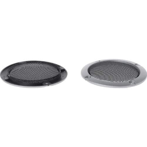 2PCS Speaker Grills 3" Protective Subwoofer Frame Grille Cover Steel Mesh Decorative Circle DIY Accessories