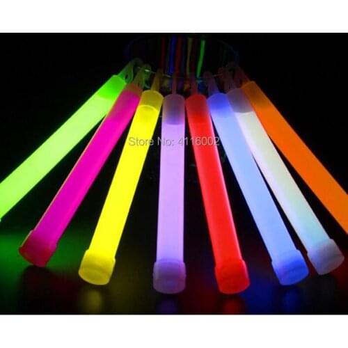 200pcs 6 inches Fluorescent Glow Stick Light Stick Premium Bright Glowing Neon Stick For Party Bar Decoration