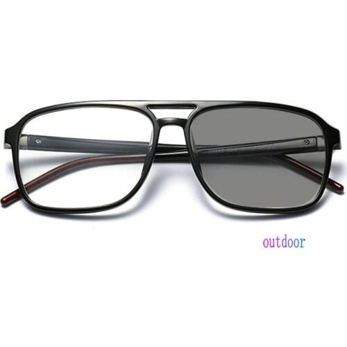 2020 New Oversized Female Photochromism Prescription Glasses Men Chameleon Myopia Glasses With Degree UV400 FML