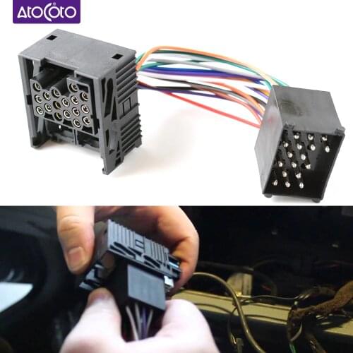 Car 17 Pin ISO Wiring Harness Adapter for BMW 1996-2001 E46 E39 CD Radio Audio Stereo Cable Conversion Adaptor Connector